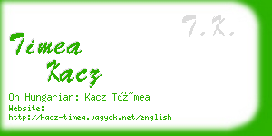 timea kacz business card